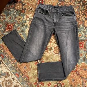 Lucky Brand 121 Slim Straight Denim Jeans Dark Grey Washed 32x32
